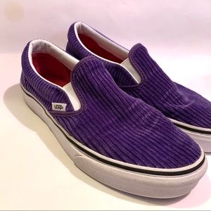 Purple Corduroy Slip-On Vans